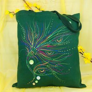 Hand painted tote bag